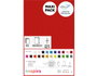 Innspiro Fieltro acrílico rojo láminas adhesivas 20x30cm x 2mm