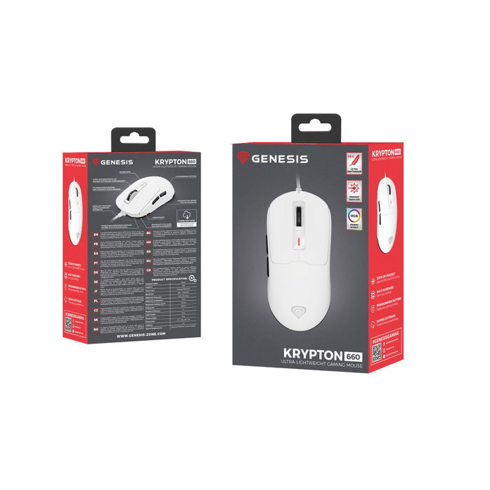 Genesis Krypton 660 Ratón Gaming Blanco