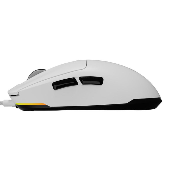 Genesis Ratón Gaming Krypton 660 Blanco, Ratón Óptico para Juegos con Sensor Pixart PAW3327 y Retroiluminación RGB, 12000 DPI