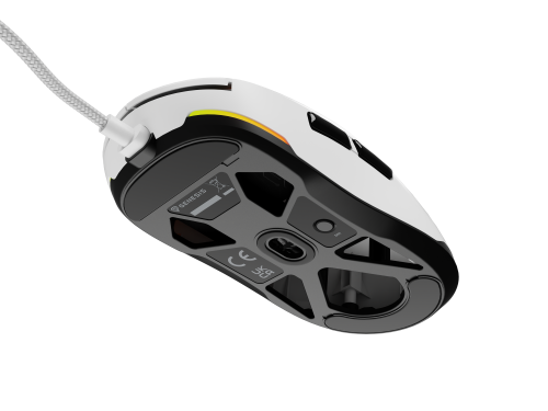 Genesis Krypton 660 Ratón Gaming Ambidextro Blanco 12000 DPI
