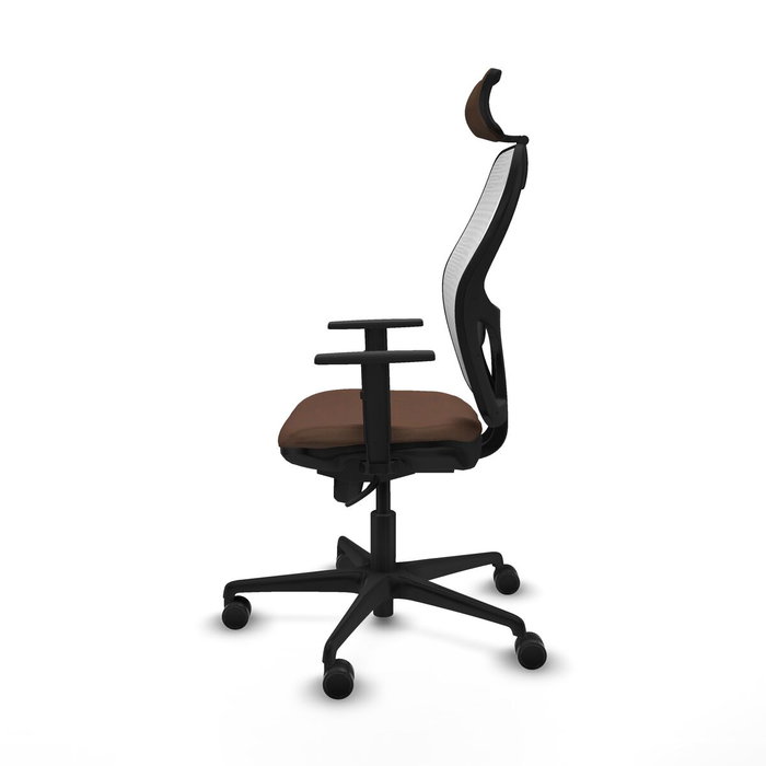 PIQUERAS Y CRESPO Silla de oficina Jorquera con mecanismo Sincro, Marrón y Blanco PIQUERAS Y CRESPO Silla de oficina Jorquera con mecanismo Sincro, Marrón y Blanco