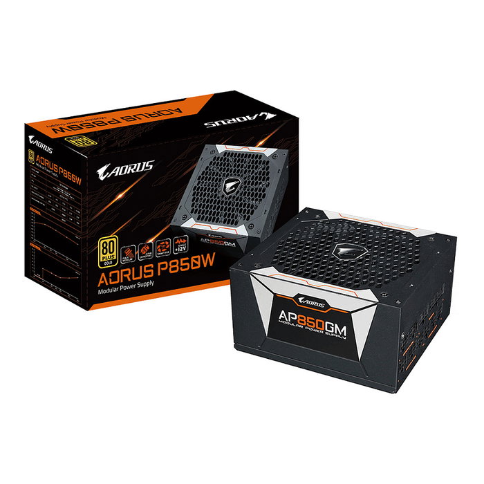 Gigabyte Fuente de Alimentación GP-AP850GM 850W 80+ Gold ATX Modular para PC