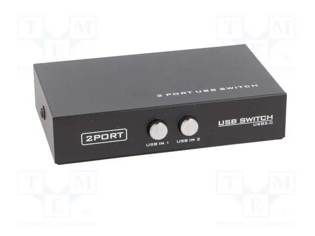 GEMBIRD Switch USB 2.0 Negro Aluminio