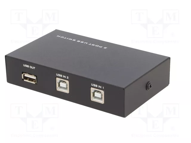 GEMBIRD Switch USB 2.0 Negro Aluminio