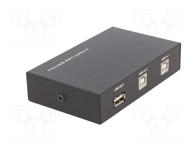 GEMBIRD Switch USB 2.0 Negro Aluminio