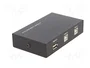 GEMBIRD Switch USB 2.0 Negro Aluminio