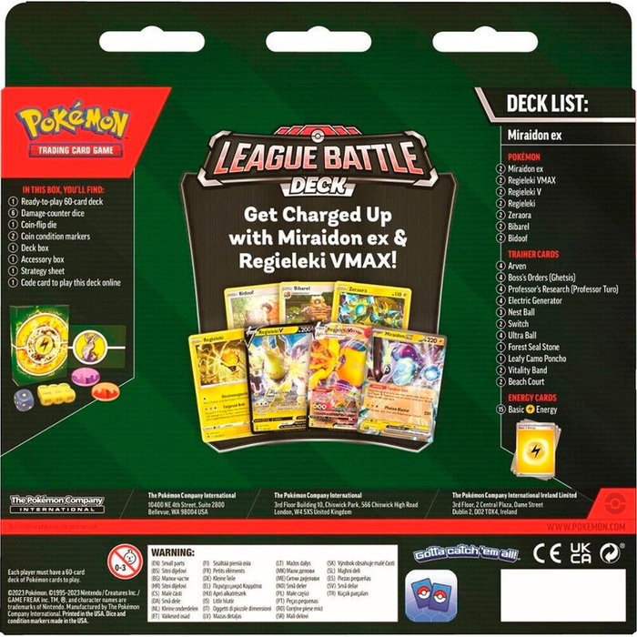 Pokémon Juego de Cartas Coleccionables Miraidon Ex League Battle Deck Inglés Blister