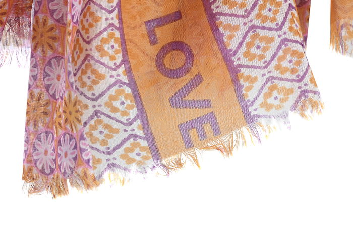 DKD Home Decor Foulard Mediterraneo Menorca Fucsia Naranja Algodon 180 x 100 cm (4 Unidades)