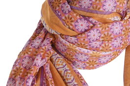 DKD Home Decor Foulard Mediterraneo Menorca Fucsia Naranja Algodon 180 x 100 cm (4 Unidades)