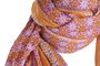 DKD Home Decor Foulard Mediterraneo Menorca Fucsia Naranja Algodon 180 x 100 cm (4 Unidades)