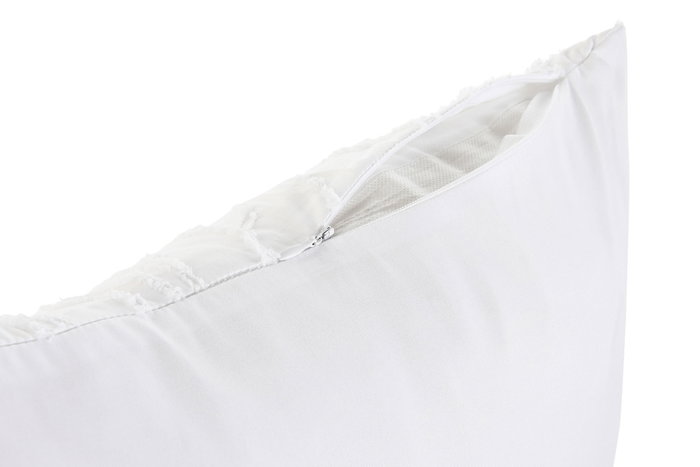 DKD Home Decor Cojín Poliéster Blanco 45x45 cm (Pack de 2) DKD Home Decor Cojín Poliéster Blanco 45x45 cm (Pack de 2)
