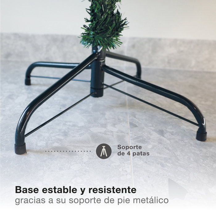 Bambasy Árbol de navidad artificial efecto nieve con acebo y pilas 1,8M