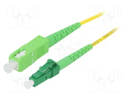 LogiLink Cable de conexión de fibra óptica simplex OS2 SC/APC a LC/APC, 50 m