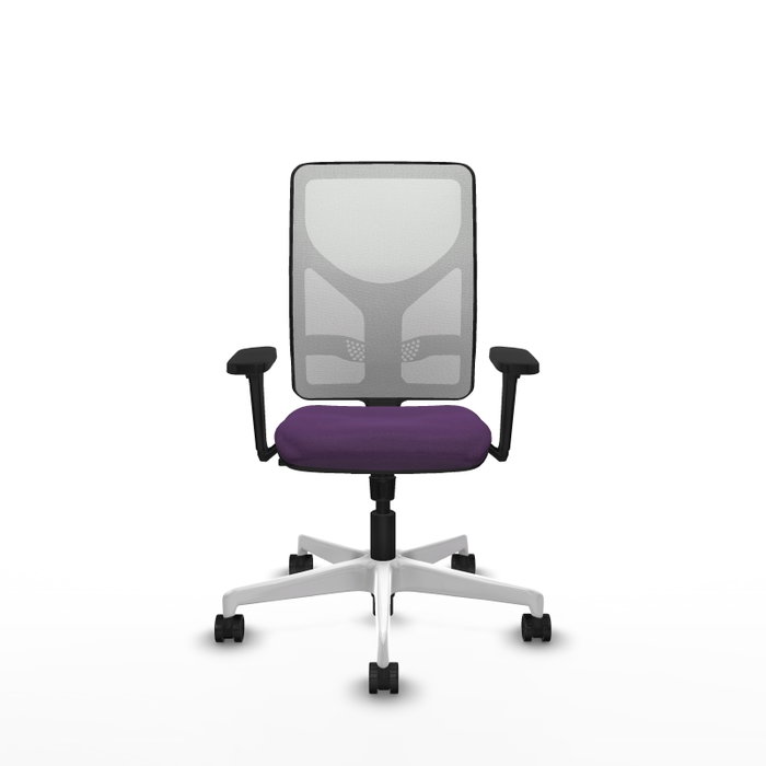 PIQUERAS Y CRESPO Silla de oficina Motilla con mecanismo Sincro, morado y blanco