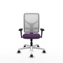 PIQUERAS Y CRESPO Silla de oficina Motilla con mecanismo Sincro, morado y blanco