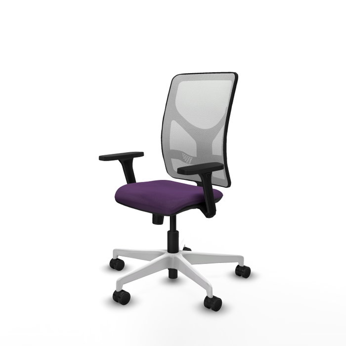PIQUERAS Y CRESPO Silla de oficina Motilla con mecanismo Sincro, morado y blanco