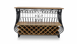 DKD Home Decor Mueble Bar Romántico 42 x 97 x 144 cm
