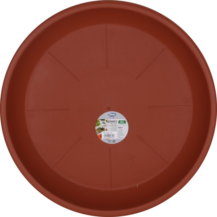 Dem Bajo Plato Para Maceta 60 cm "Squares" (6 Unidades)