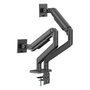 Digitus Soporte Doble para Monitor de 45 pulgadas, 2x 20 kg, Negro