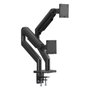 Digitus Soporte Doble para Monitor de 45 pulgadas, 2x 20 kg, Negro