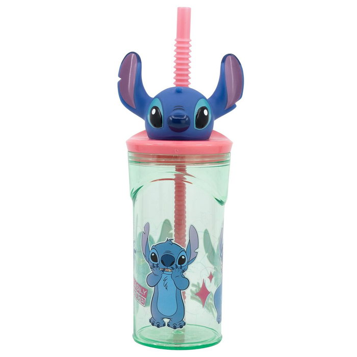 Safta Vaso con figurita 3D Stitch Flowers 360 ml - Modelos surtidos