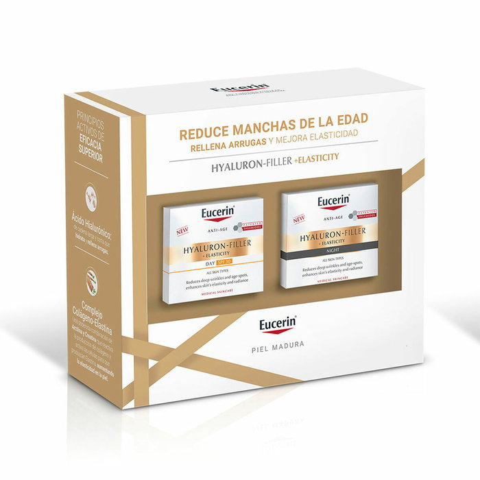 Eucerin Set Hyaluron-Filler FPS30 y Crema de Noche Elasticity 2 pzas