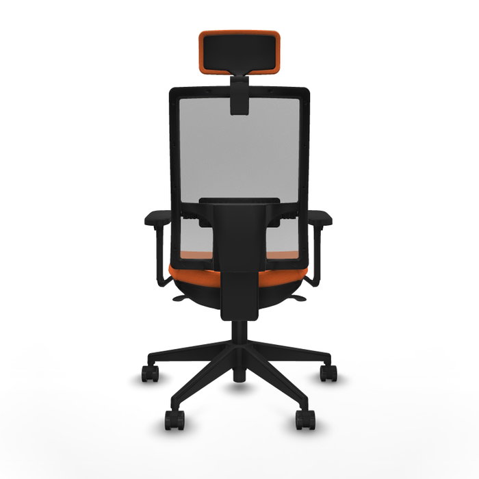 PIQUERAS Y CRESPO Silla de oficina Horna con mecanismo Sincro, Tela Naranja y Malla Gris PIQUERAS Y CRESPO Silla de oficina Horna con mecanismo Sincro, Tela Naranja y Malla Gris