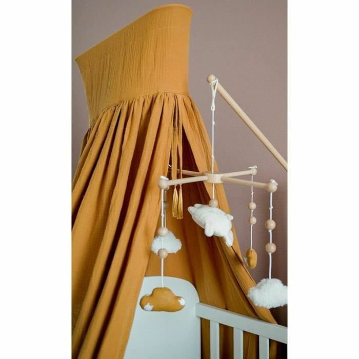 Domiva Dosel de cama - Caramelo - Gasa de algodón