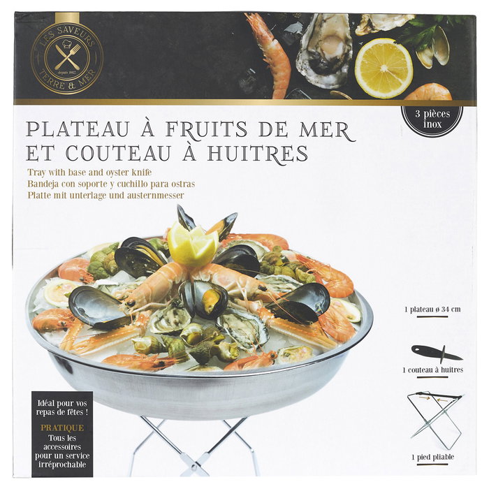 Home Deco Factory Juego 3 Piezas Marisco Inoxidable Table En Fête