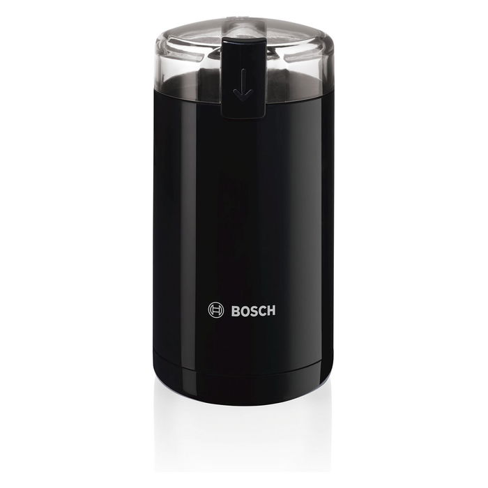 Bosch TSM6A013B Molinillo de Cafe, Triturador con Cuchillas 75g, Acero Inoxidable, Molienda Fina y Apagado Automatico, 180W, 220-240V, Negro