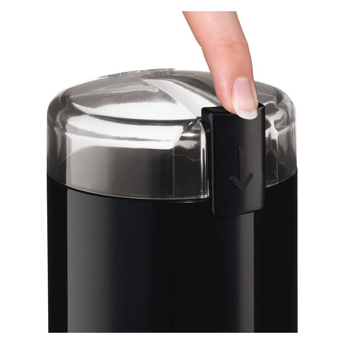 Bosch TSM6A013B Molinillo de Cafe, Triturador con Cuchillas 75g, Acero Inoxidable, Molienda Fina y Apagado Automatico, 180W, 220-240V, Negro