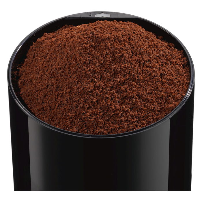 Bosch TSM6A013B Molinillo de Cafe, Triturador con Cuchillas 75g, Acero Inoxidable, Molienda Fina y Apagado Automatico, 180W, 220-240V, Negro