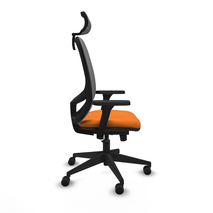 PIQUERAS Y CRESPO Silla de oficina Cilanco con mecanismo Sincro, Naranja y Gris