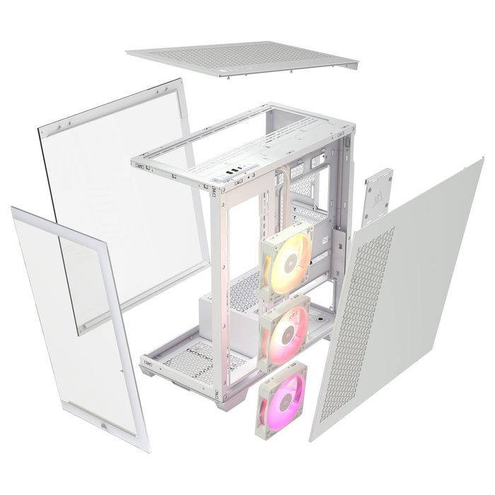 Corsair 3500X LINK RGB Caja Gaming Midi Tower ATX Blanco con Panel de Vidrio Templado