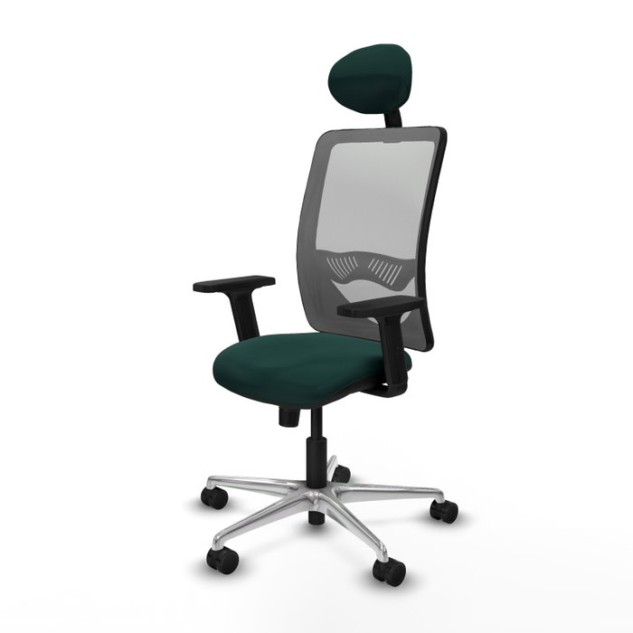 PIQUERAS Y CRESPO Silla de oficina Zulema con mecanismo Sincro Verde botella y Gris PIQUERAS Y CRESPO Silla de oficina Zulema con mecanismo Sincro Verde botella y Gris