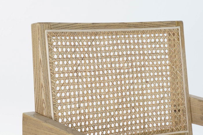 DKD Home Decor Silla Olmo y Ratán Natural Rejilla