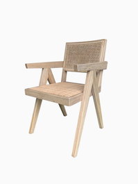 DKD Home Decor Silla Olmo y Ratán Natural Rejilla