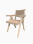 DKD Home Decor Silla Olmo y Ratán Natural Rejilla