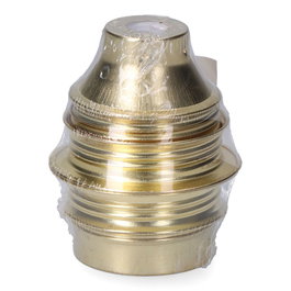 F-Line Portalámparas Rosca E27 Latonado Retractilado Con Doble Arandela