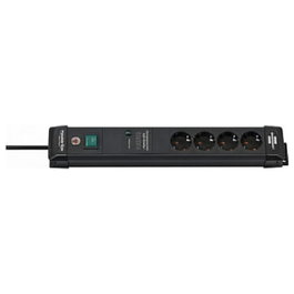Brennenstuhl Premium-Line ÜSS 4fach Negro 1,8m