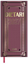 DOHE AGENDAS Dietario dos tercios 2027 color burdeos 14,5x31cm