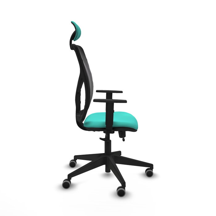 PIQUERAS Y CRESPO Silla de oficina Motilla con mecanismo Sincro/Traslack Turquesa y Negro PIQUERAS Y CRESPO Silla de oficina Motilla con mecanismo Sincro/Traslack Turquesa y Negro