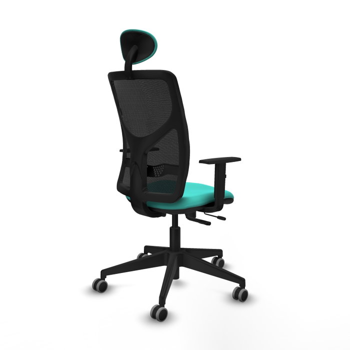 PIQUERAS Y CRESPO Silla de oficina Motilla con mecanismo Sincro/Traslack Turquesa y Negro PIQUERAS Y CRESPO Silla de oficina Motilla con mecanismo Sincro/Traslack Turquesa y Negro