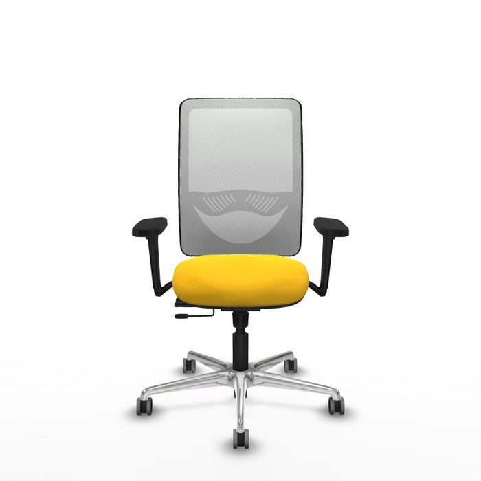 PIQUERAS Y CRESPO Silla de oficina Zulema con mecanismo Sincro/Traslack, Amarillo y Blanco PIQUERAS Y CRESPO Silla de oficina Zulema con mecanismo Sincro/Traslack, Amarillo y Blanco