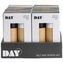 Day Juego de 2 Molinillos Sal Pimienta Madera Caucho Aluminio Cerámica 5x14.5 cm