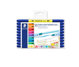 Marcador Fluor Staedtler 3620 Triplus Doble Punta Surtido Estuche De 10