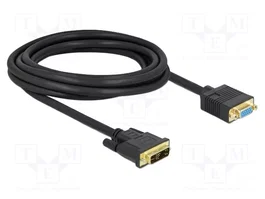DeLOCK Cable adaptador de video DVI 12+5 macho a VGA hembra 3 m