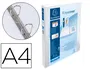 Exacompta Carpeta Canguro 2 Anillas 16 mm DIN A4+ Polipropileno Personalizable 3 Bolsillos Blanco