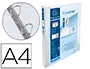 Exacompta Carpeta Canguro 2 Anillas 16 mm DIN A4+ Polipropileno Personalizable 3 Bolsillos Blanco