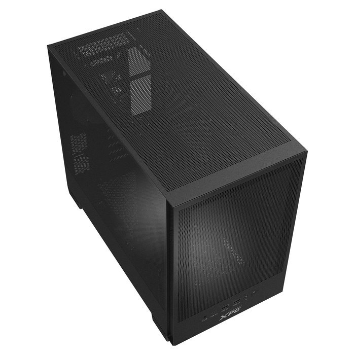 ADATA XPG Valor Mesh Nano Chassis Gaming Midi Tower mATX Negro con Panel de Cristal Templado, Puerto USB Tipo-C, Ventilador ARGB 120mm Incluido, 5 Ranuras